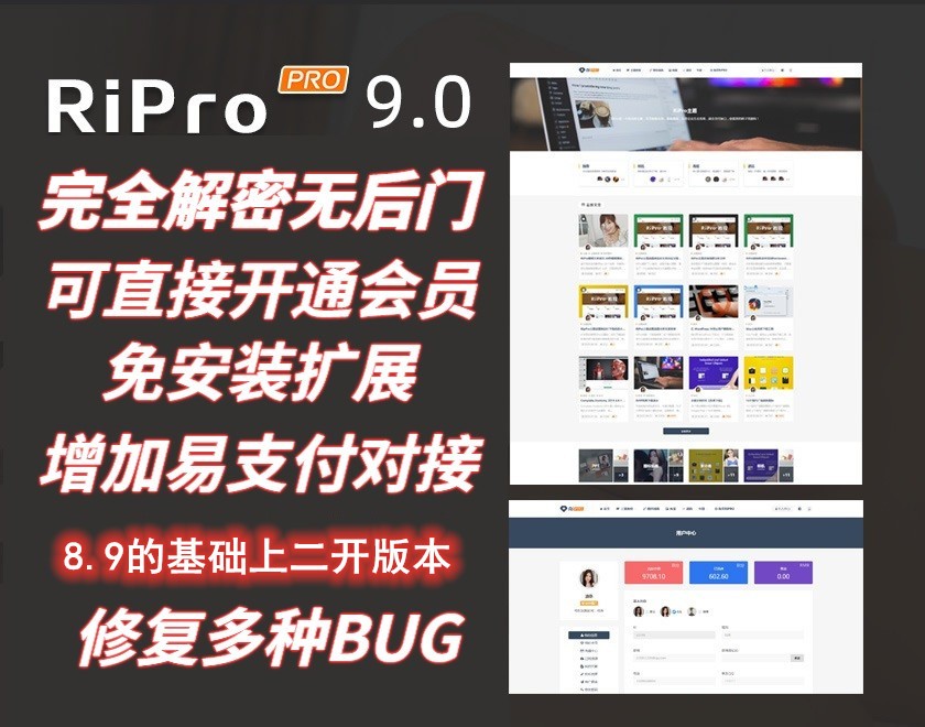 WordPress RiPro9.0带数据源码下载整站